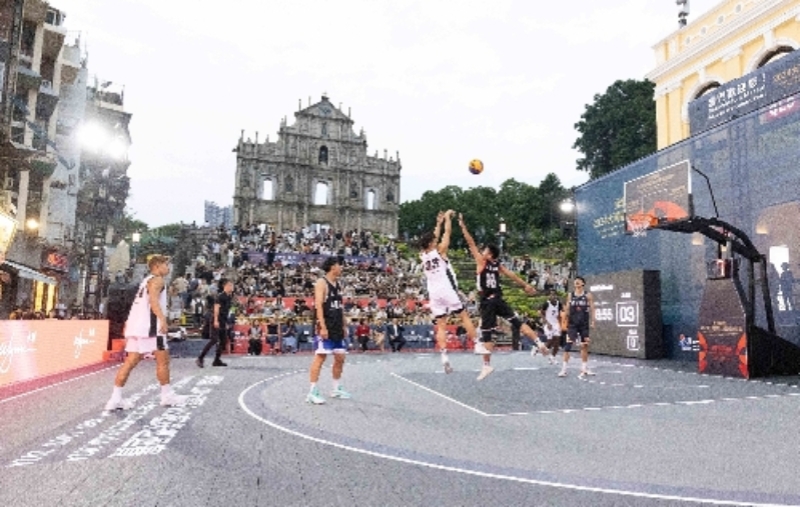 3x3篮球巡回赛澳门总决赛现场。（澳门特区政府体育局供图）