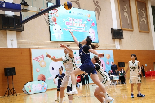 “活力全运”联校赛事3人篮球赛大学女子组比赛现场。主办方供图