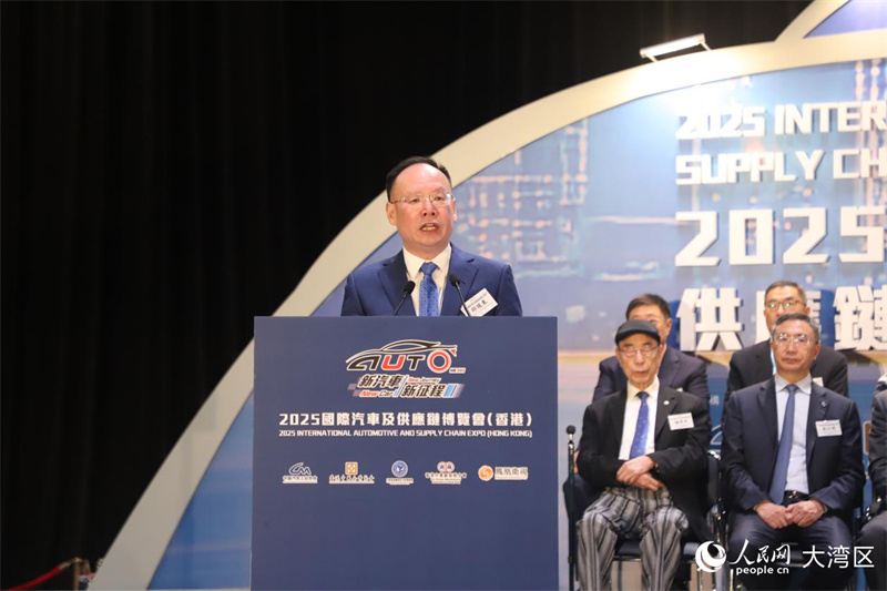 中国第一汽车集团有限公司董事长邱现东致辞。人民网 严小晶摄
