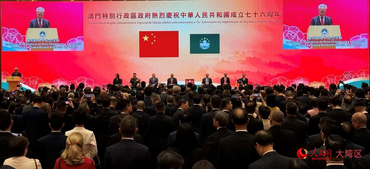 图为澳门特区政府国庆招待酒会现场。人民网记者 富子梅摄