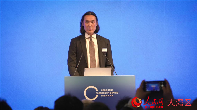 香港航商总会主席赵式庆致辞。人民网 吴宇扬扬摄