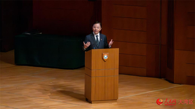香港大学校长张翔致辞。人民网 吴宇扬扬摄