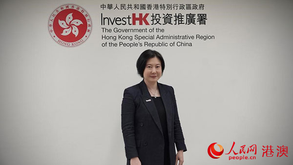 香港特区政府投资推广署署长刘凯旋近日接受人民网专访。人民网 吴宇扬扬摄