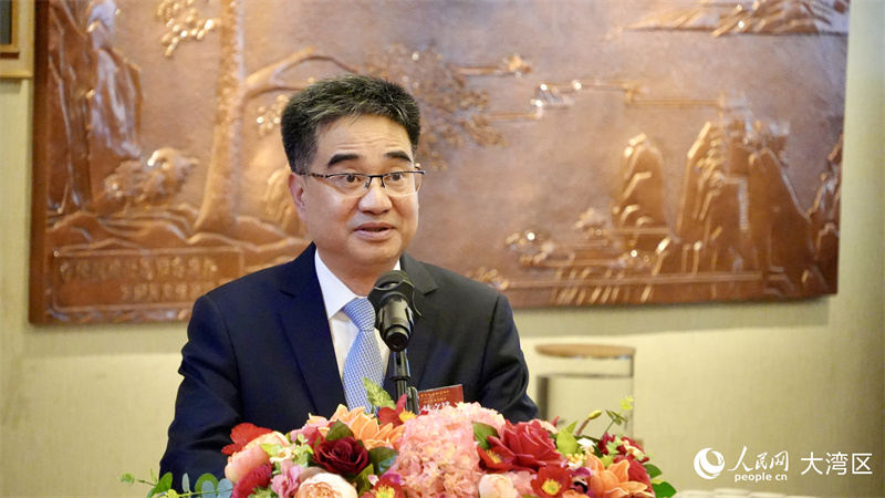 福建省政协副主席、省委统战部部长林文斌致辞。人民网 严小晶摄