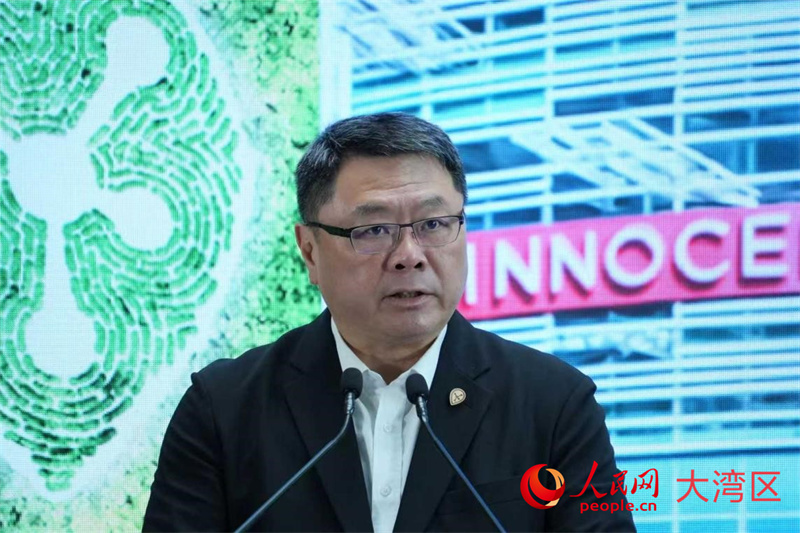 香港科技园公司主席查毅超致辞。实习生 方在安摄