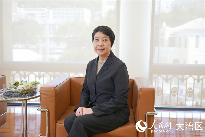 澳门特区政府文化局局长梁惠敏接受人民网专访。人民网实习生 韩宇轩摄